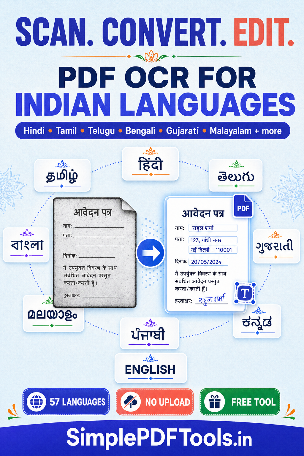 PDF OCR for Indian languages
