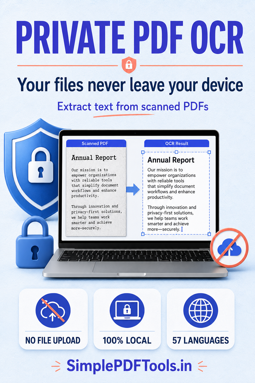 Private PDF OCR with no upload